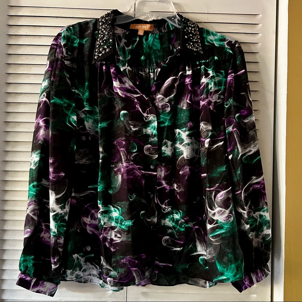 Ellen Tracy multicolored top size XL